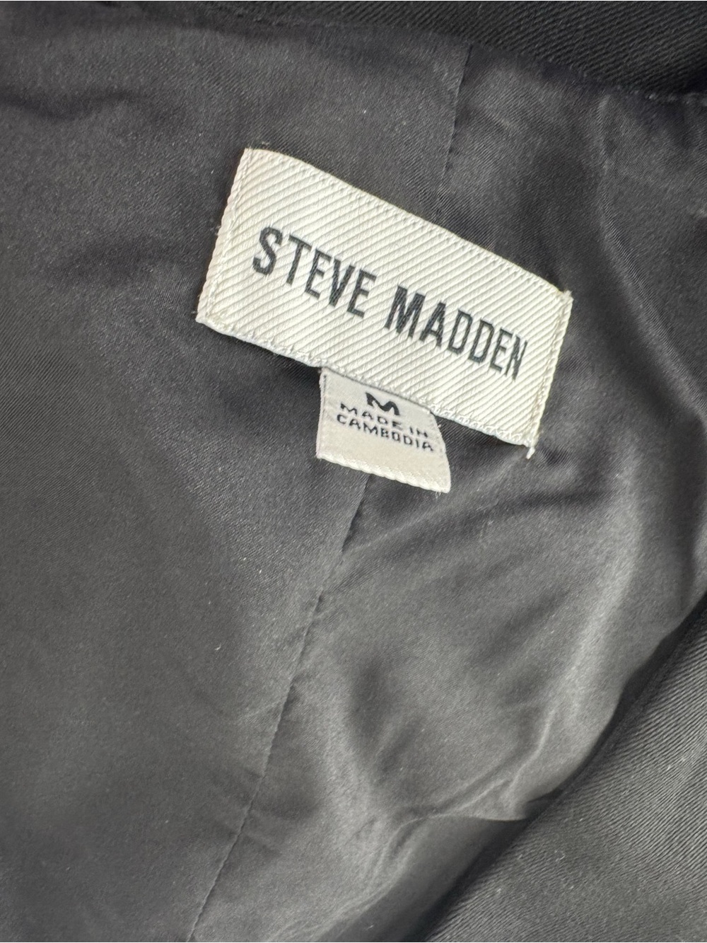 Steve Madden Black Tailored Vest Medium NWOT Button Front Office Chic Old Money - Picture 7 of 8